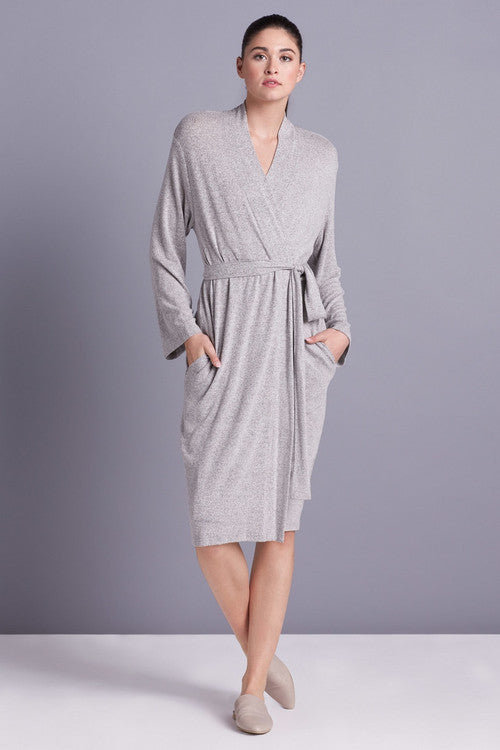 Buy Soho Brush Robe - Basics in Heather Grey Online Heather Grey Natori