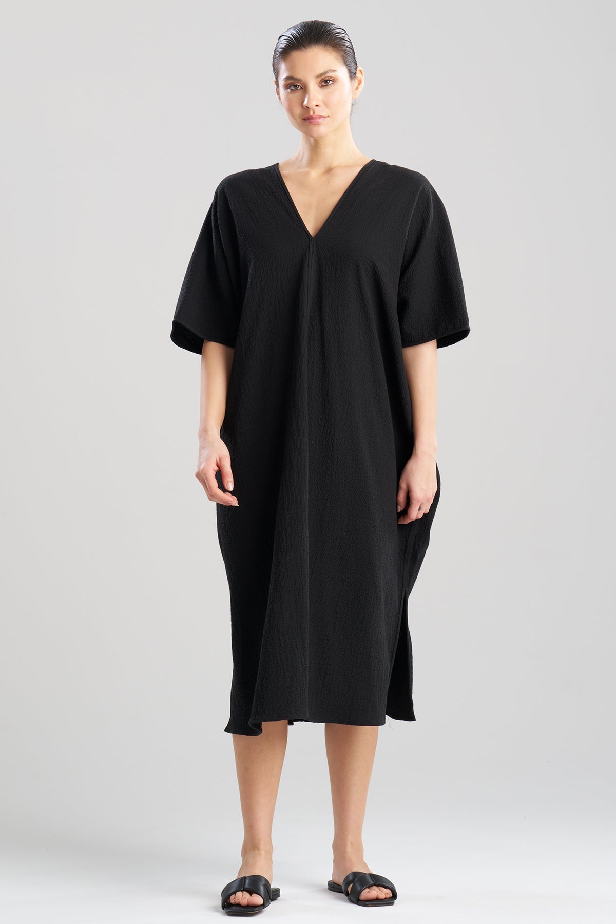 Onsen Cotton Caftan Black Natori