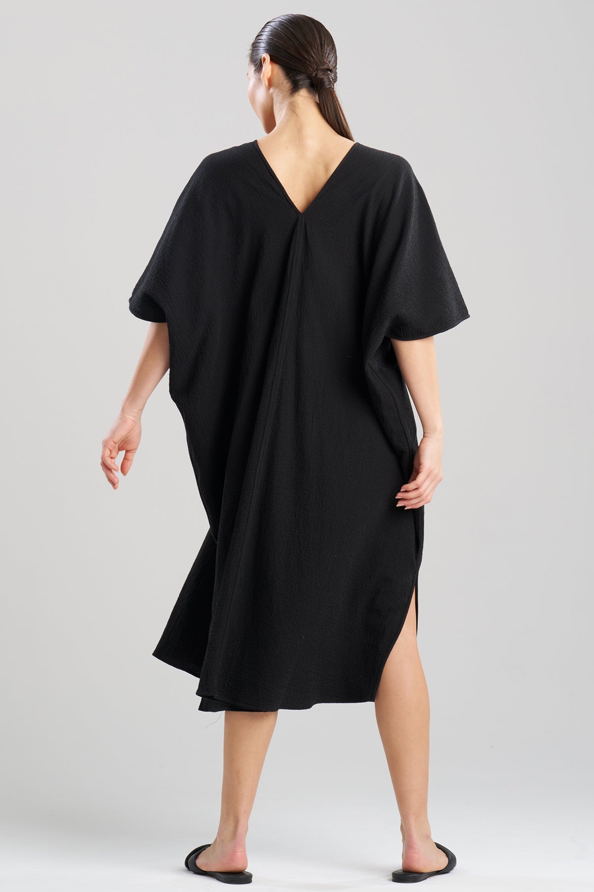 Onsen Cotton Caftan Black Natori