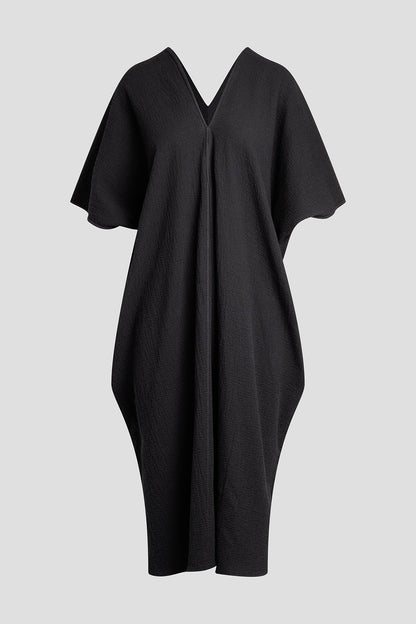 Onsen Cotton Caftan Black Natori