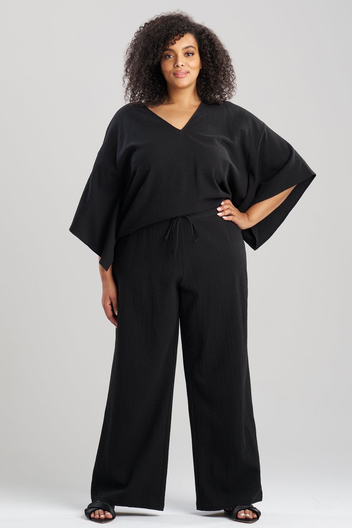 Onsen Cotton Pants Black Natori