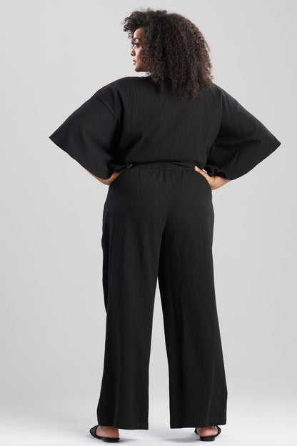 Onsen Cotton Pants Black Natori
