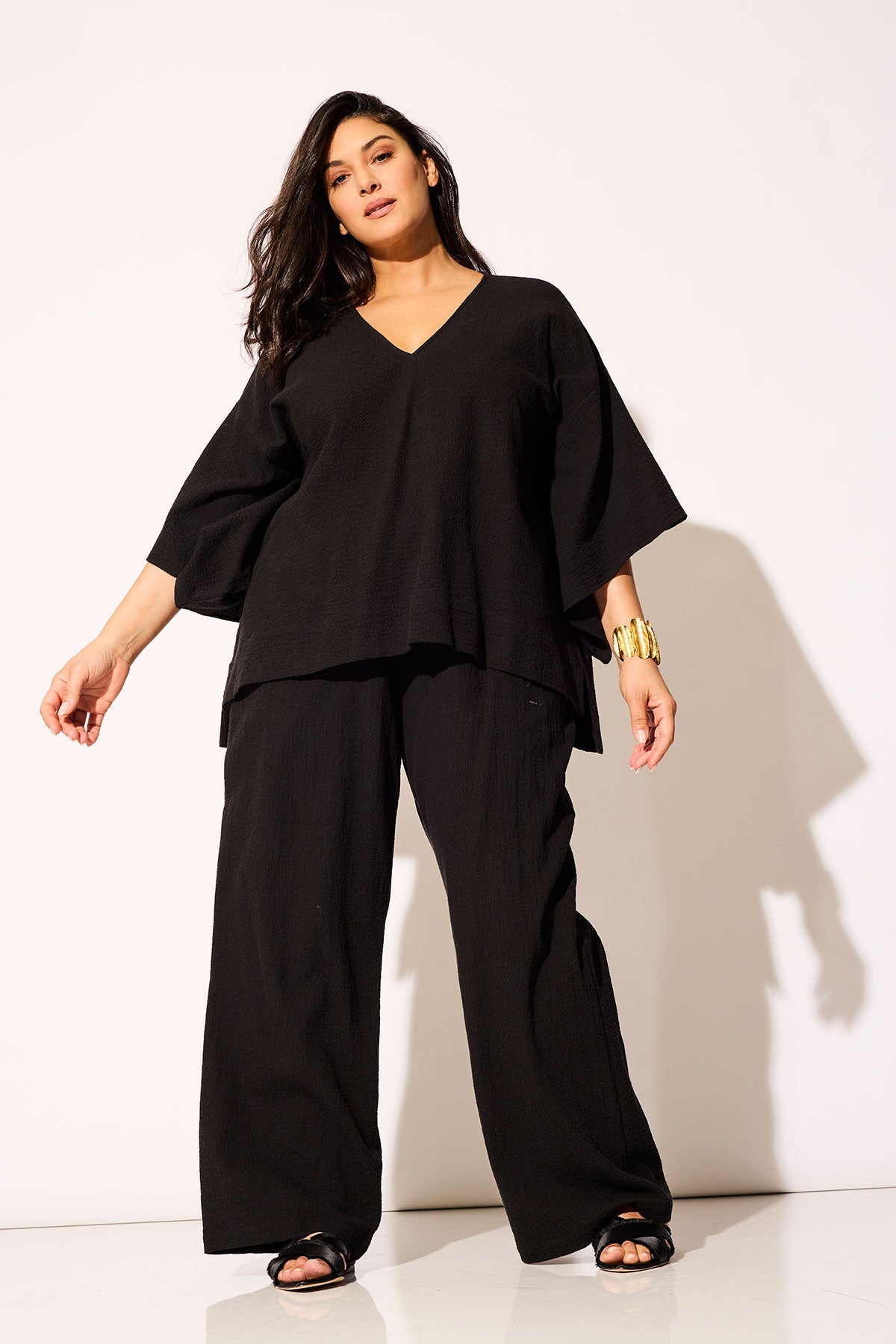 Onsen Cotton Pants Black Natori