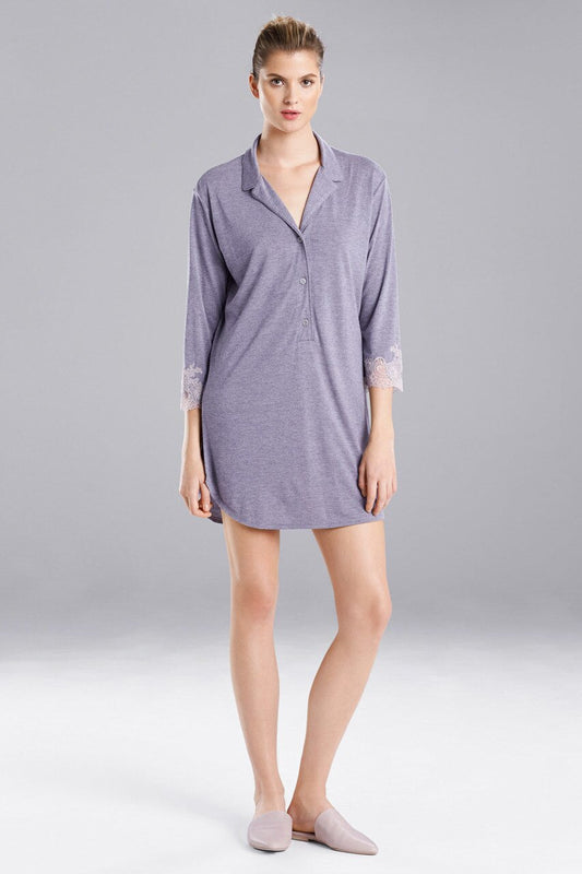 Buy Luxe Shangri-La TENCEL™ Sleepshirt in Grey/Cocoon Online Grey/Cocoon Natori