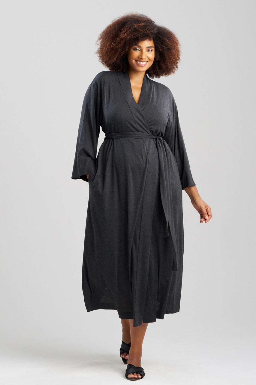Buy Shangri-La TENCEL™ Robe in Anthracite Online Anthracite Natori