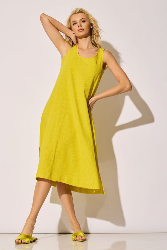 Onsen Cotton Tank Slip Dress Chartreuse Natori