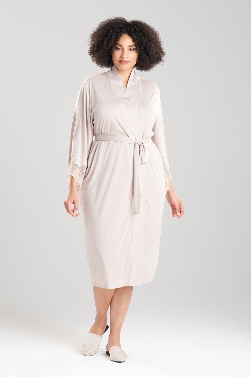 Buy Luxe Shangri-la TENCEL™ Robe in Heather Cashmere Online Heather Cashmere Natori