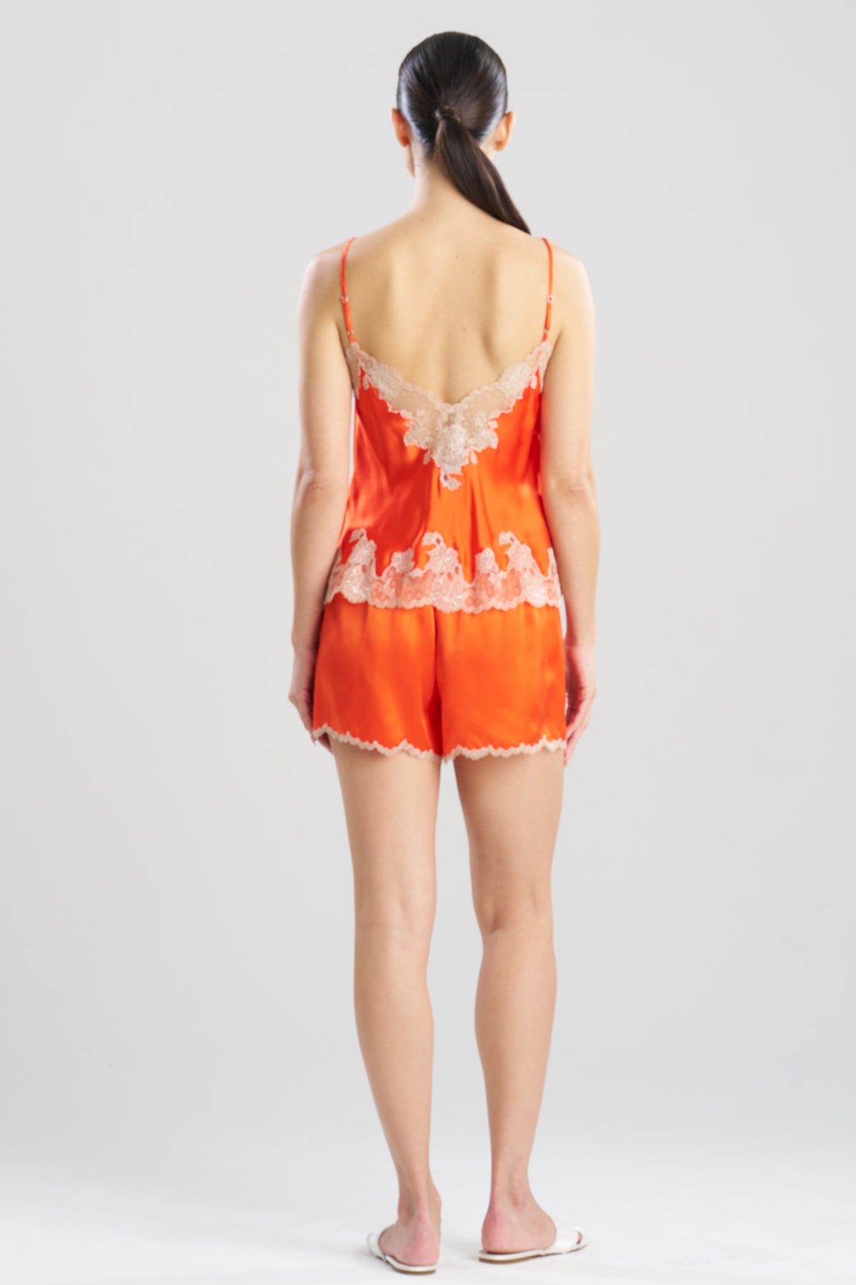 Lolita Lace Cami Shorts PJ Blood Orange/Nude Natori
