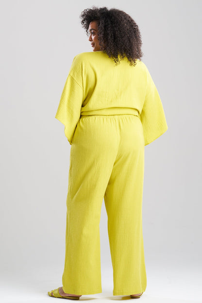 Onsen Cotton Pants Chartreuse Natori