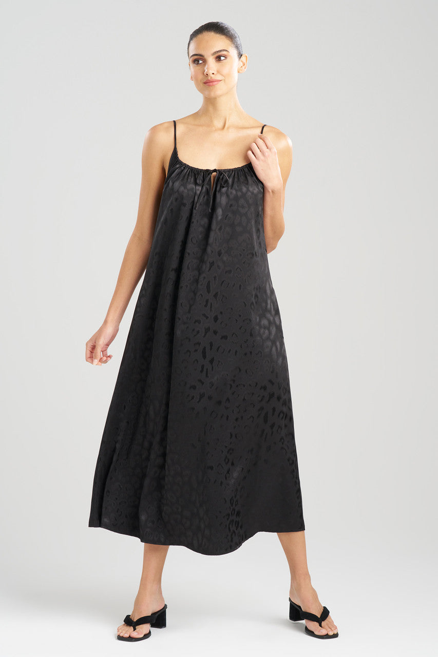 Buy Decadence Tie Front Gown in Black Online Black Natori