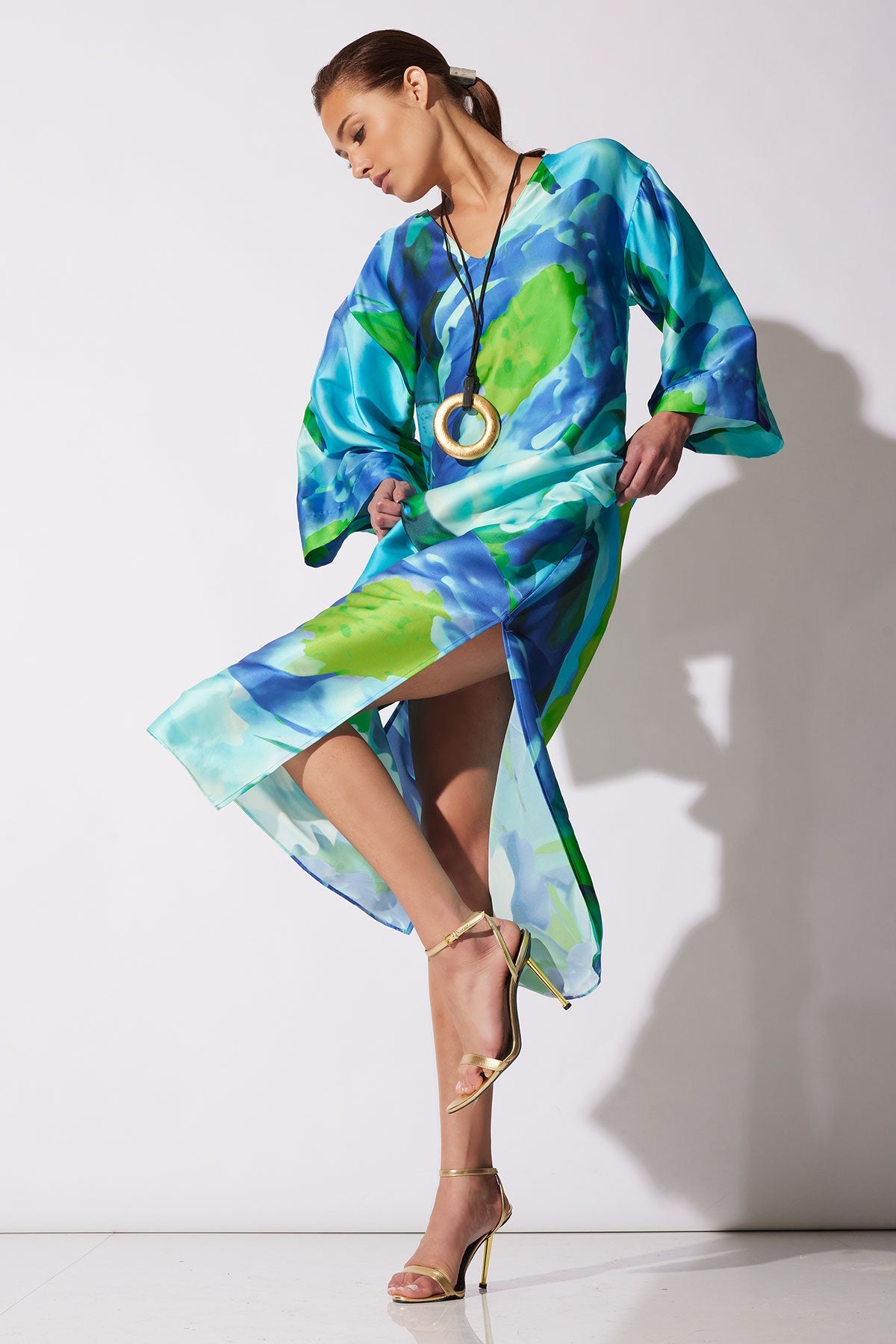 Garbo Caftan Blue Multi Natori