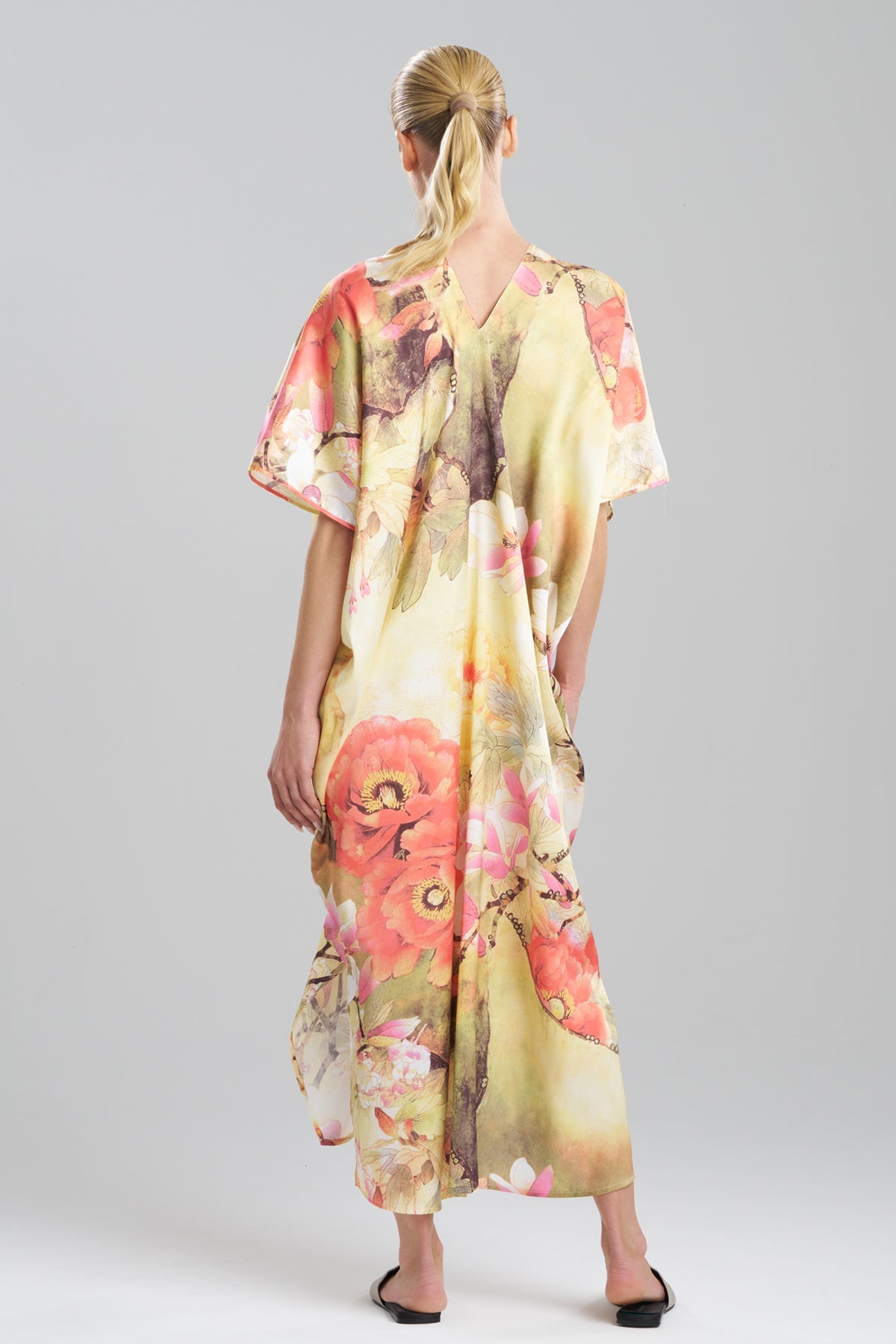 Floral Garden V-Neck Caftan Golden Hour Natori