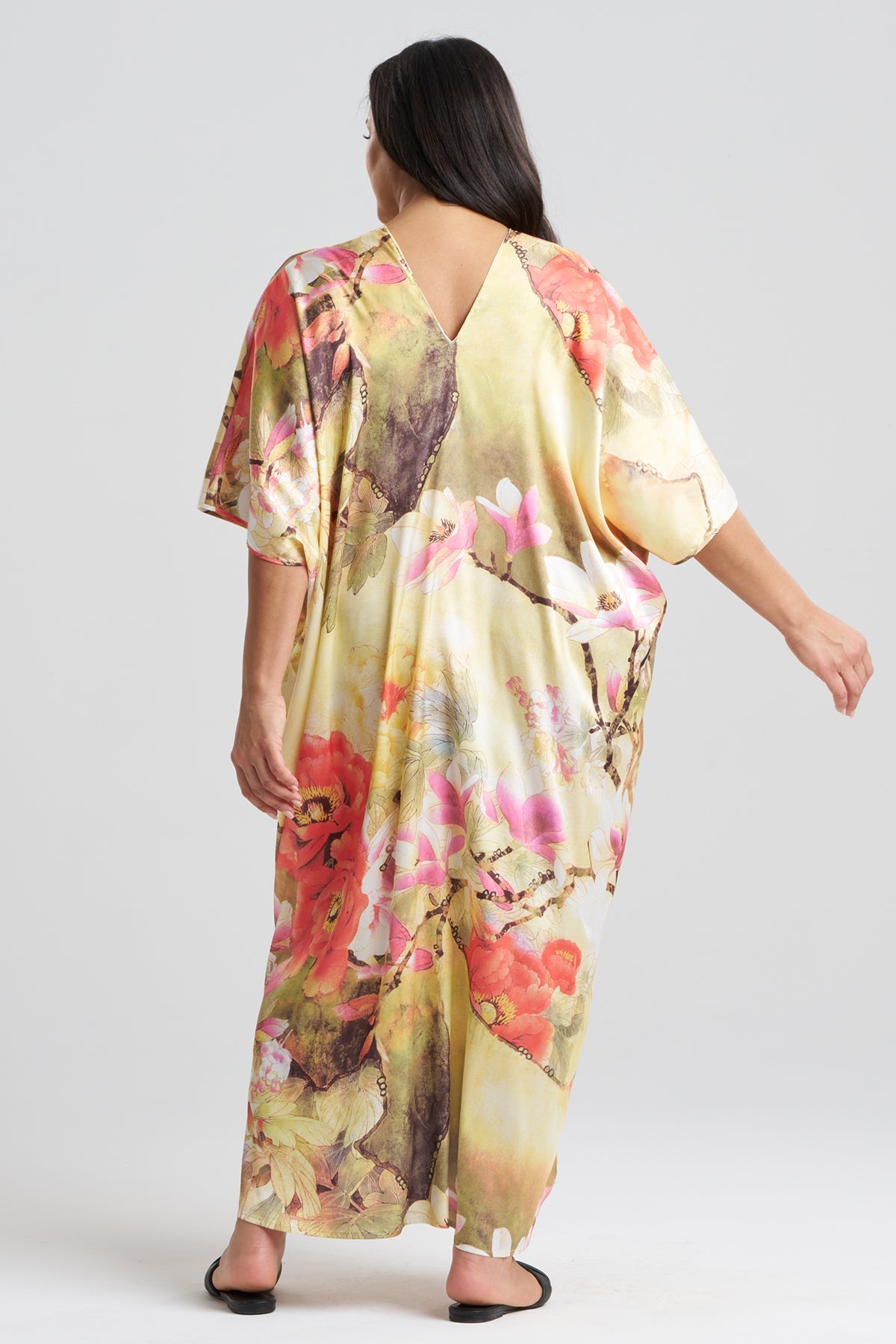 Floral Garden V-Neck Caftan Golden Hour Natori