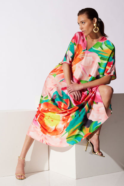 Garbo V-Neck Caftan Multi Natori