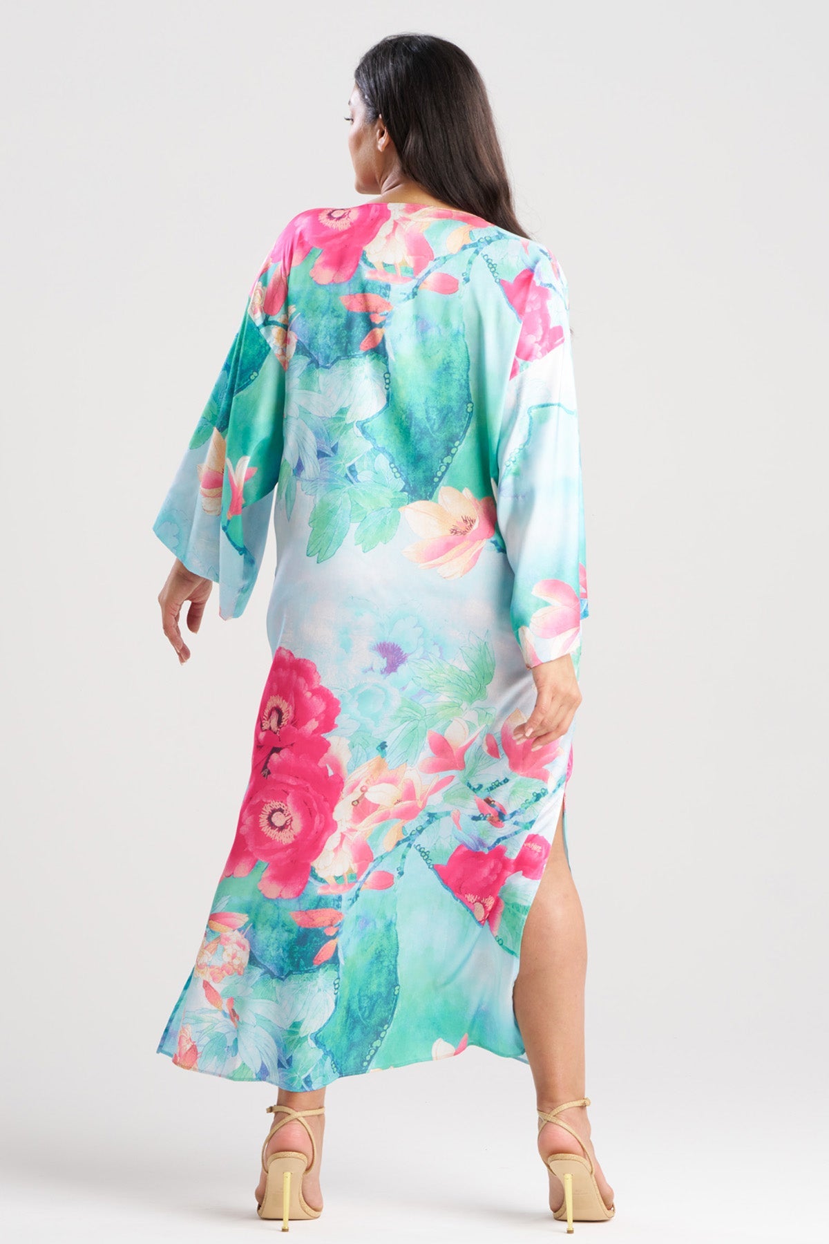 Floral Garden Caftan Blue Multi Natori