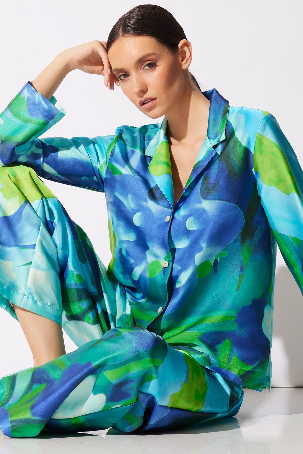 Garbo Notch PJ Blue Multi Natori
