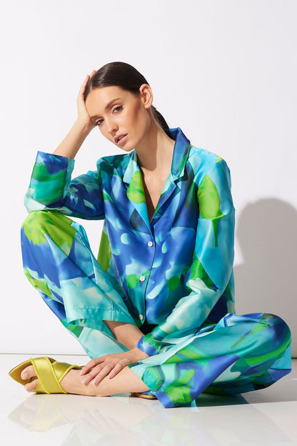 Garbo Notch PJ Blue Multi Natori