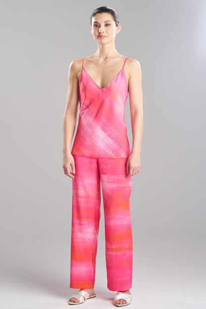 Aurora Printed Satin PJ Pink Poppy Natori