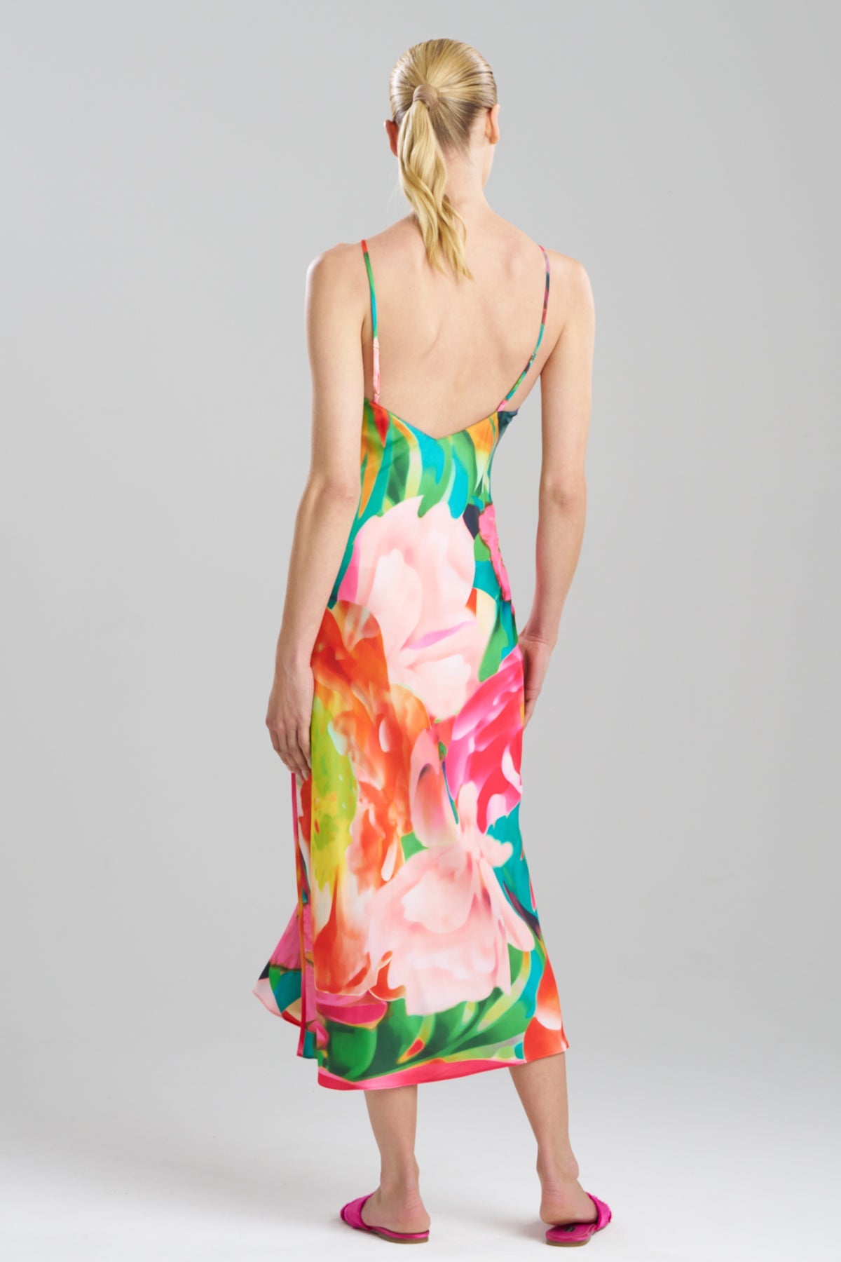 Garbo V-Neck Slip Dress Multi Natori