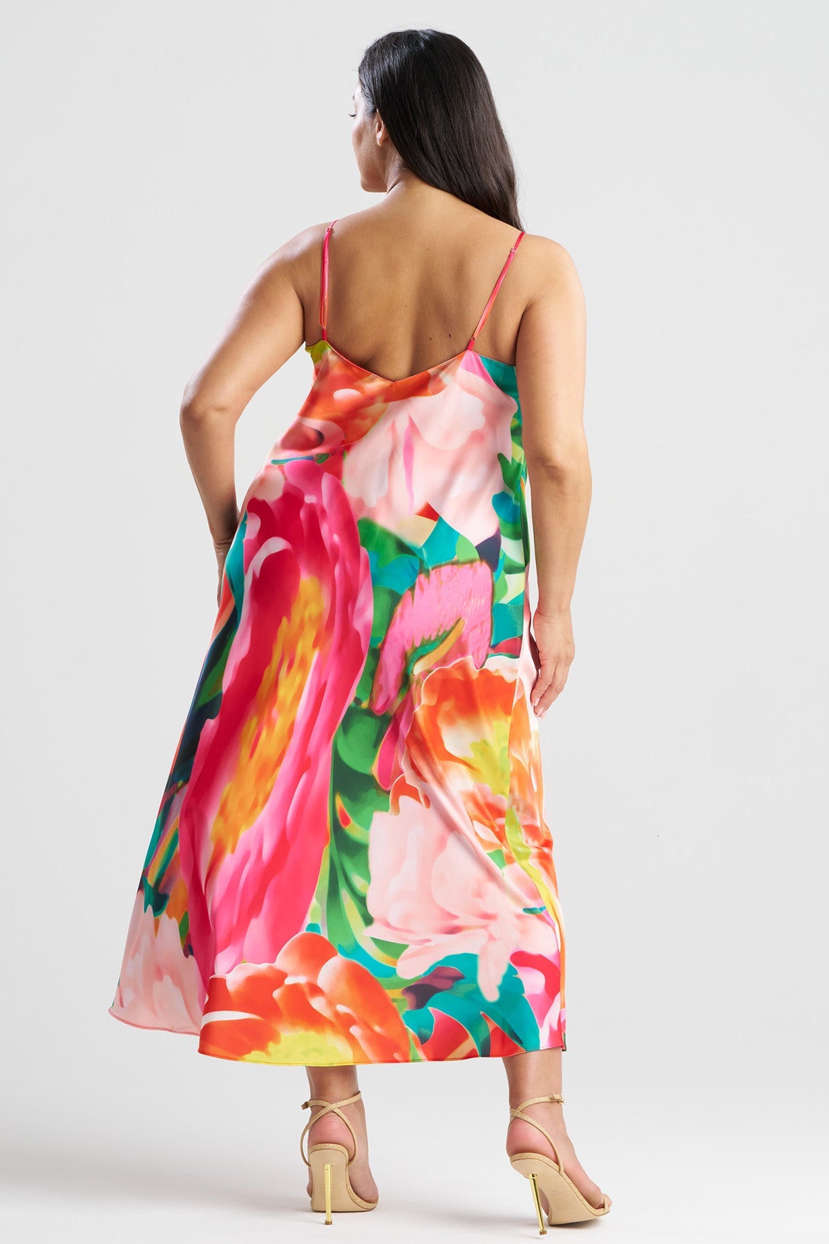 Garbo V-Neck Slip Dress Multi Natori