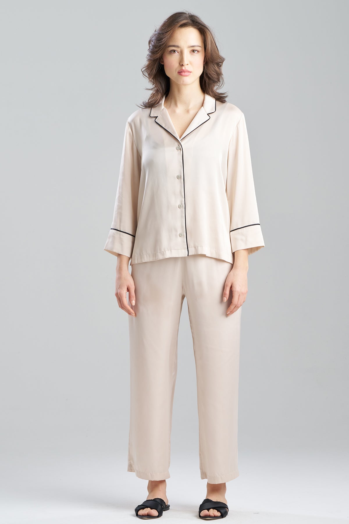 Satin Essentials Notch PJ Set Wheat Natori