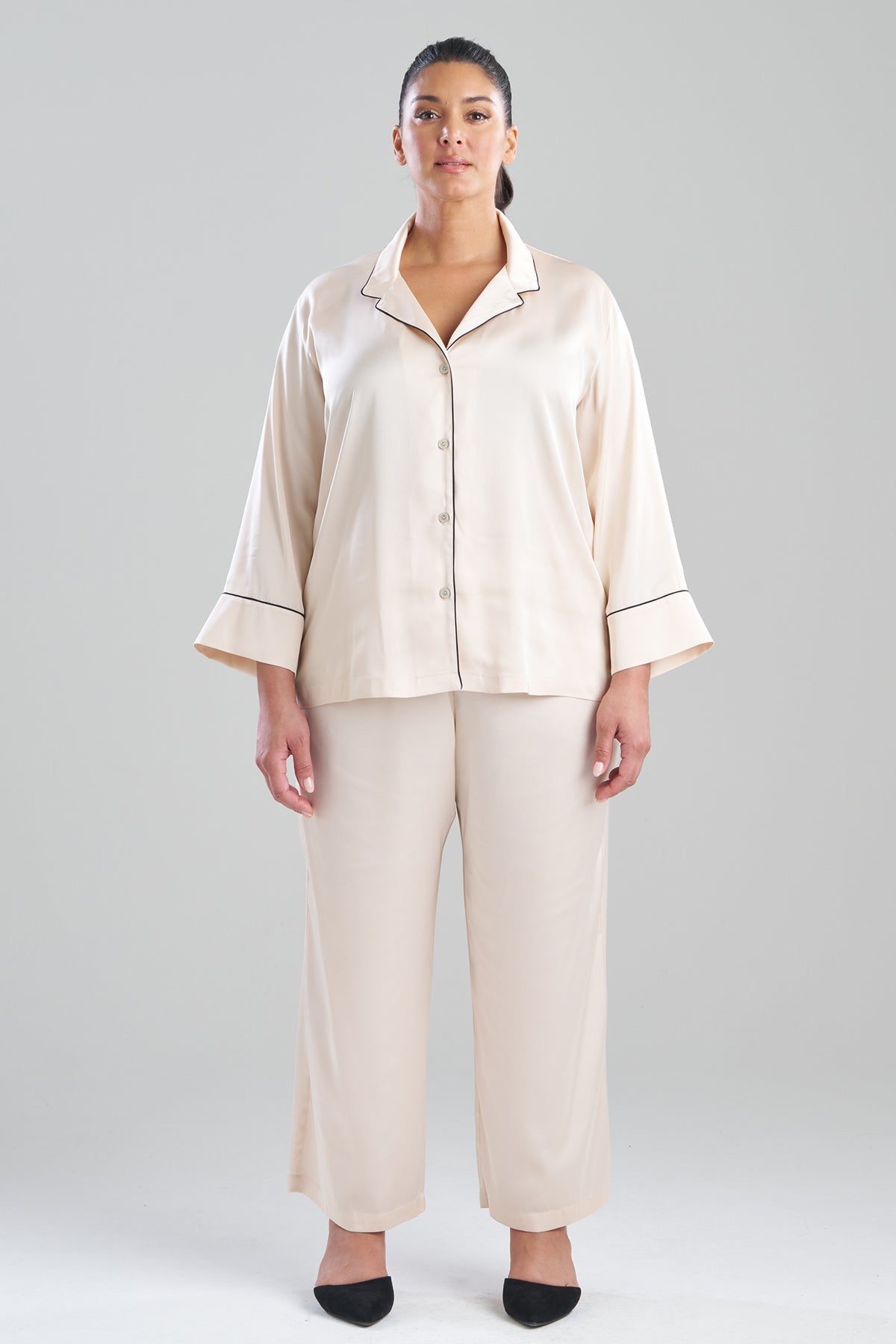 Satin Essentials Notch PJ Set Wheat Natori