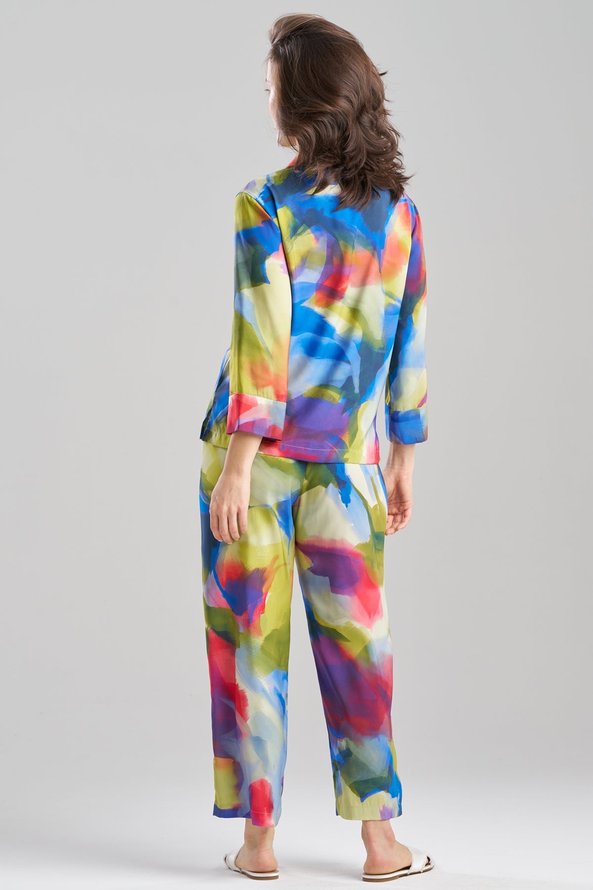 Kumo Printed Stretch Satin Notch PJ Set Kumo Multi Natori
