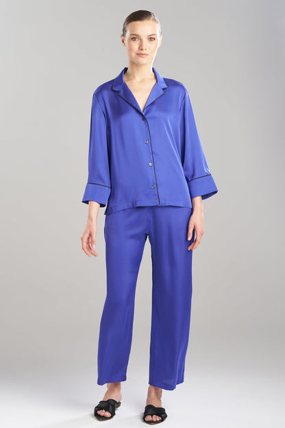Satin Essentials Notch PJ Set Blueberry Natori