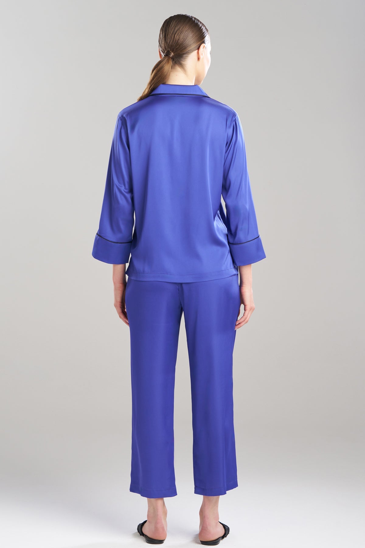 Satin Essentials Notch PJ Set Blueberry Natori