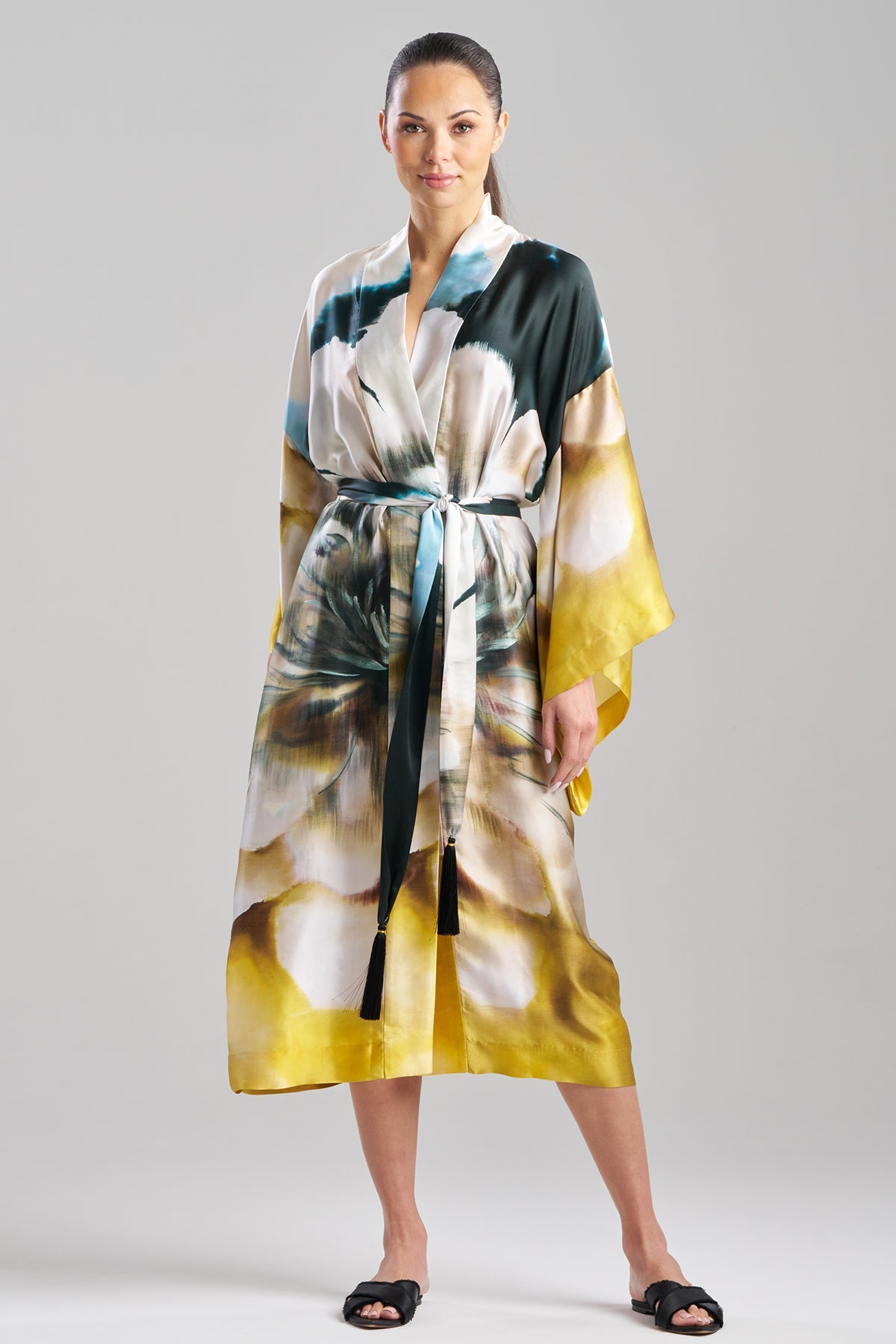 Amber Silk Robe Amber Citrus Natori