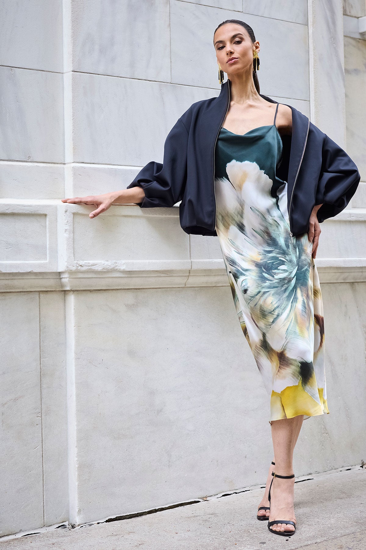 Amber Silk Slip Dress Amber Citrus Natori