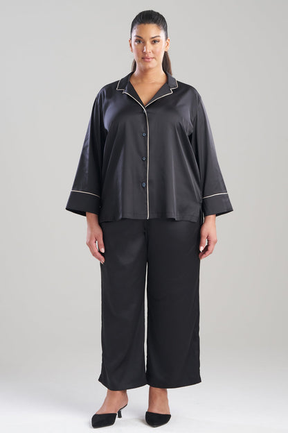 Satin Essentials Notch PJ Set Black Natori