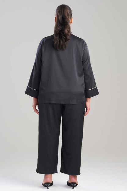 Satin Essentials Notch PJ Set Black Natori
