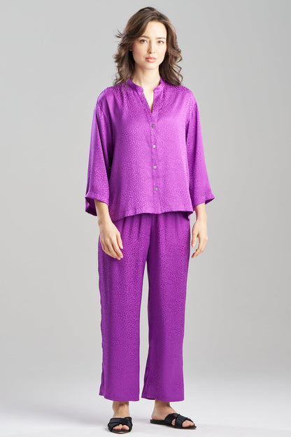 Wilderness Satin Jacquard Button Down PJ Set Wilderness Orchid Natori