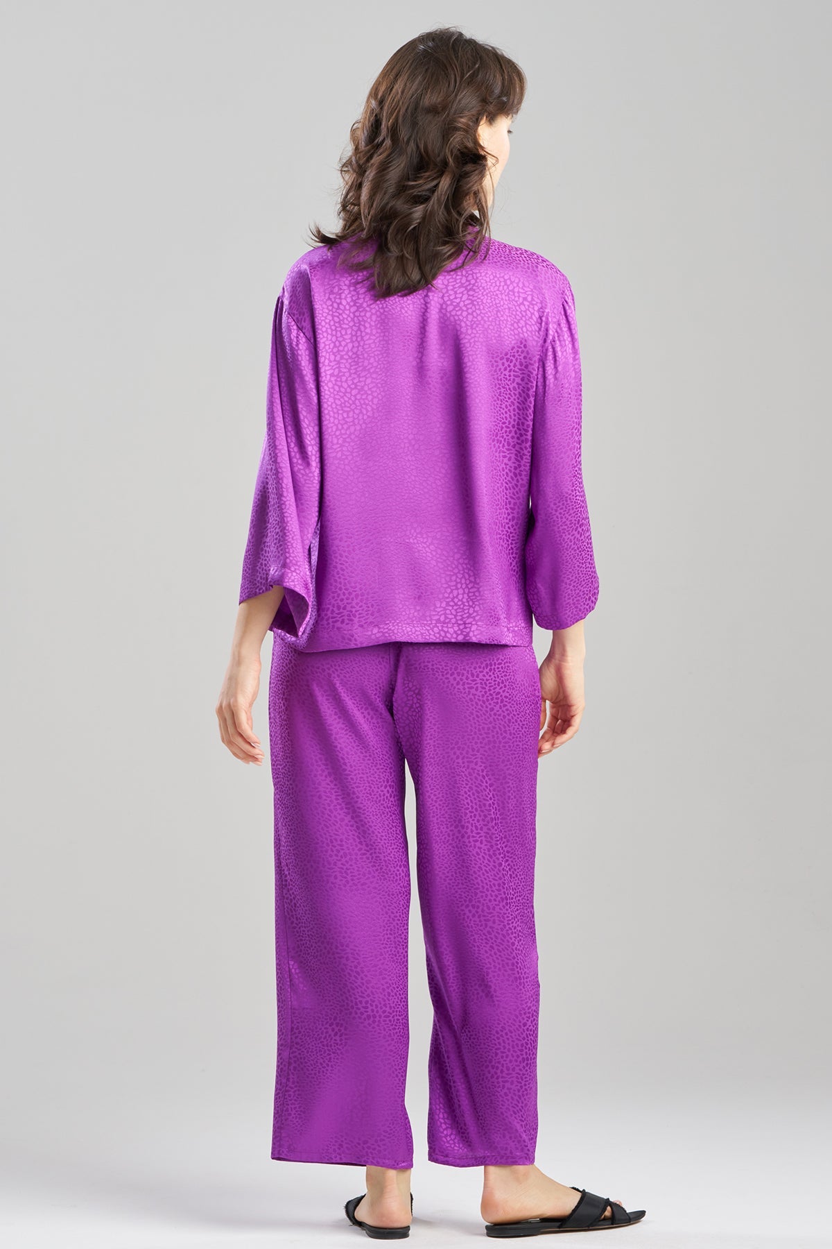 Wilderness Satin Jacquard Button Down PJ Set Wilderness Orchid Natori