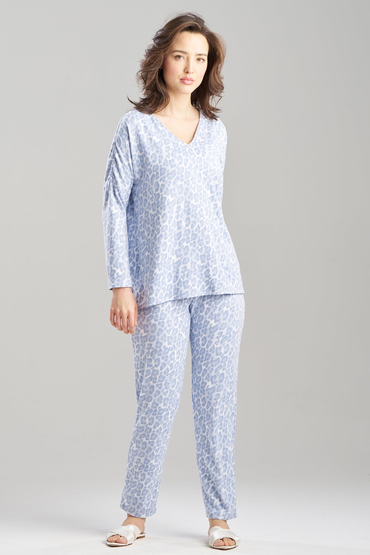 Wild Instinct Printed Brushed Knit PJ Set Wild Instinct Angel Blue Natori
