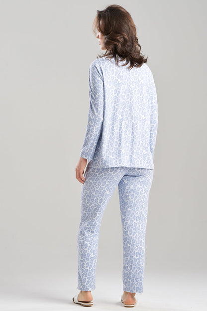 Wild Instinct Printed Brushed Knit PJ Set Wild Instinct Angel Blue Natori