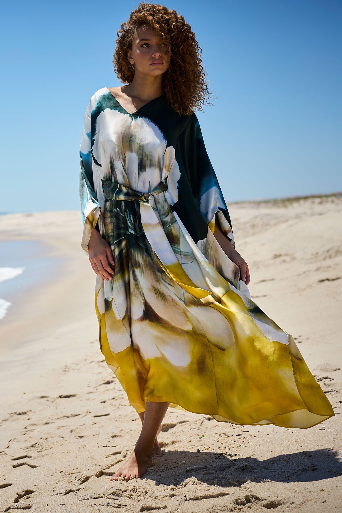 Amber Silk Caftan Amber Citrus Natori