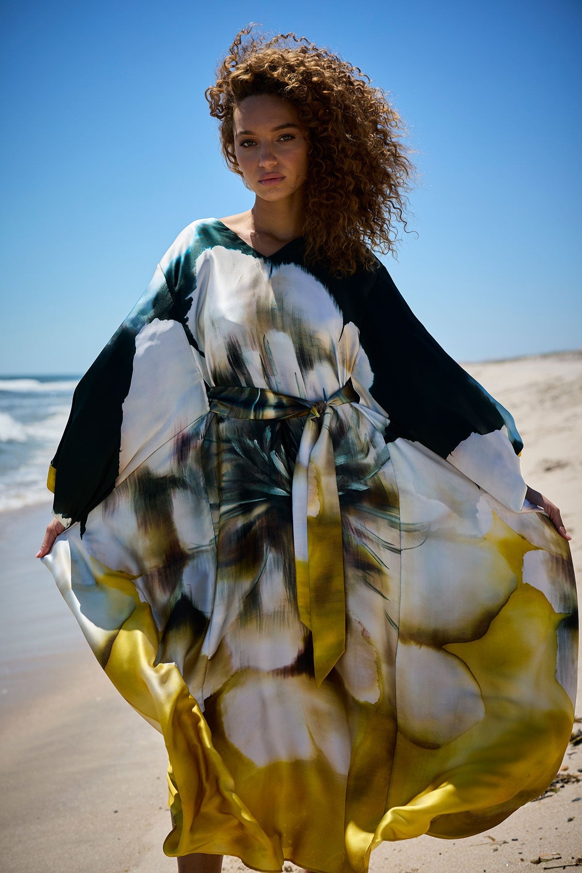 Amber Silk Caftan Amber Citrus Natori