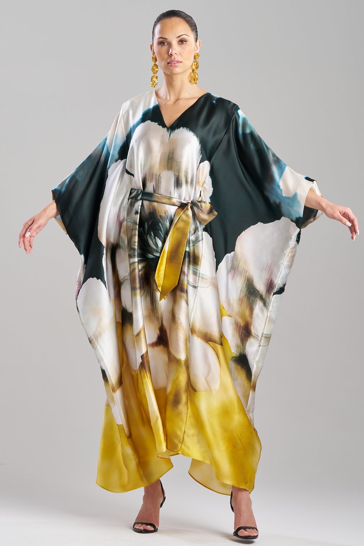 Amber Silk Caftan Amber Citrus Natori