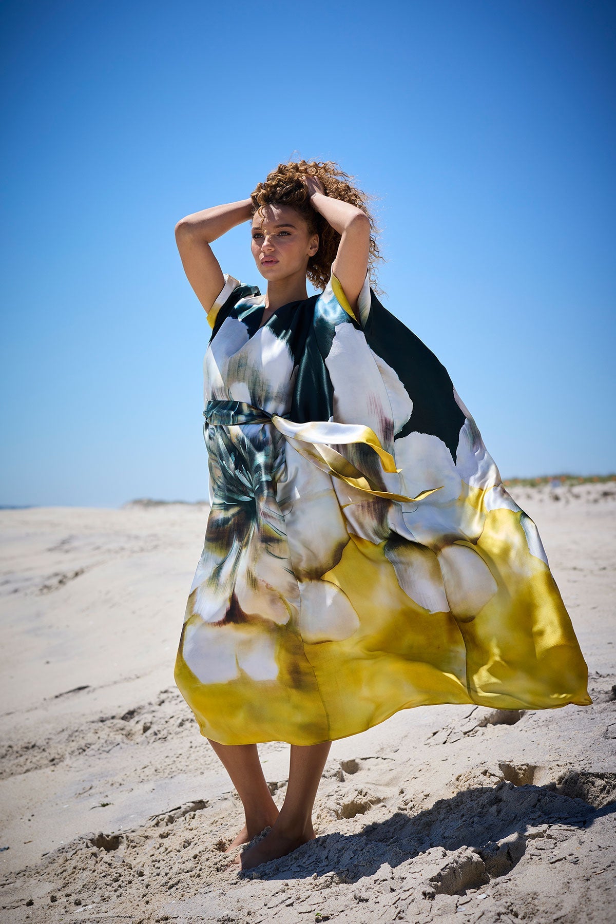 Amber Silk Caftan Amber Citrus Natori