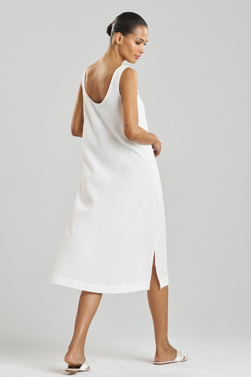 Buy Onsen Cotton Tank Slip Dress in White Online White Natori