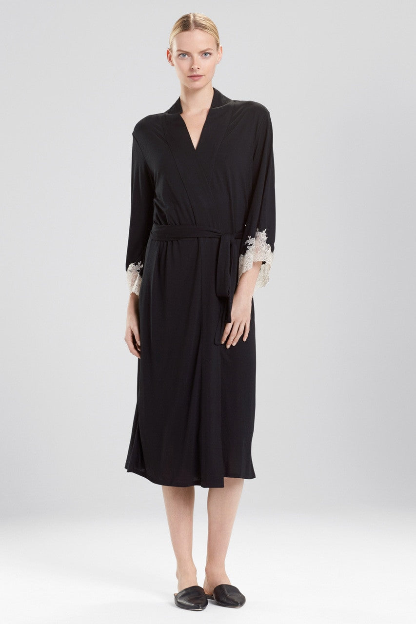 Buy Luxe Shangri-la TENCEL™ Robe in Black Online Black Natori