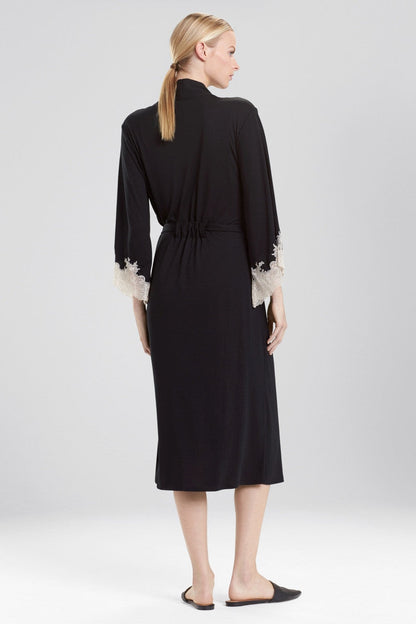 Buy Luxe Shangri-la TENCEL™ Robe in Black Online Black Natori