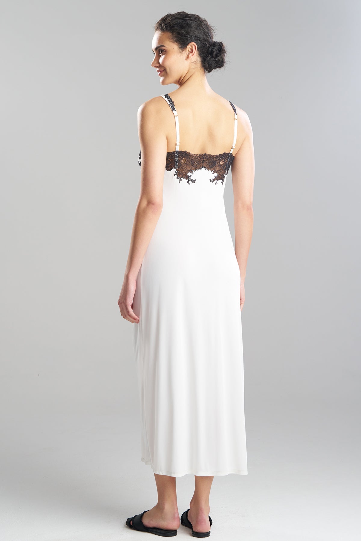 Buy Enchant Lace Applique Gown in Ivory/Black Online Ivory/Black Natori