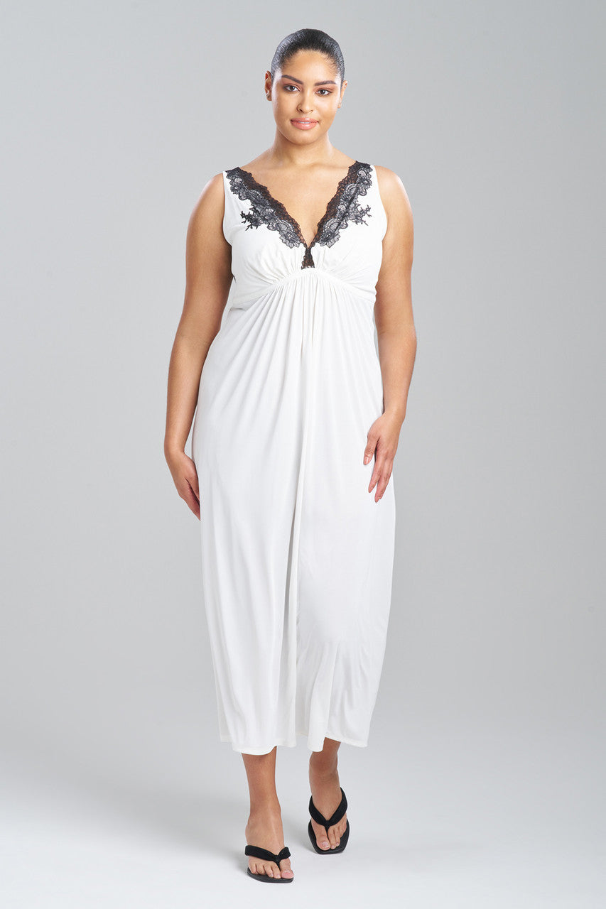 Buy Enchant Lace Applique Gown in Ivory/Black Online Ivory/Black Natori