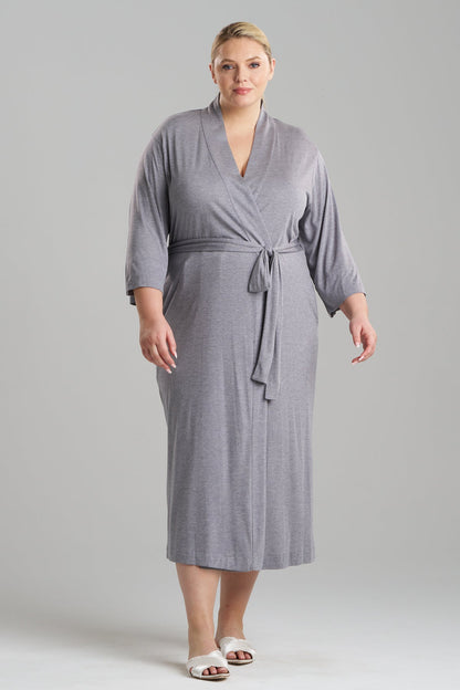 Buy Shangri-La TENCEL™ Robe in Heather Gray Online Heather Grey Natori