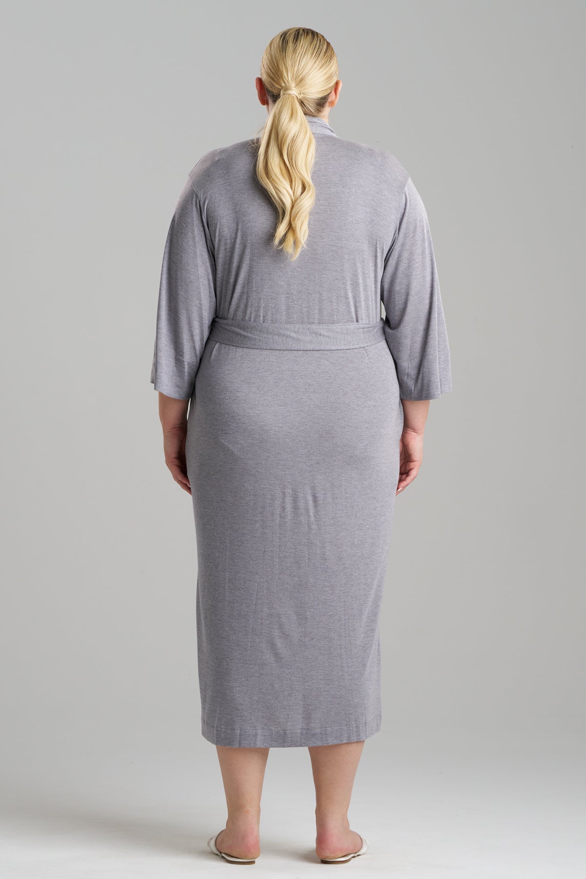 Buy Shangri-La TENCEL™ Robe in Heather Gray Online Heather Grey Natori