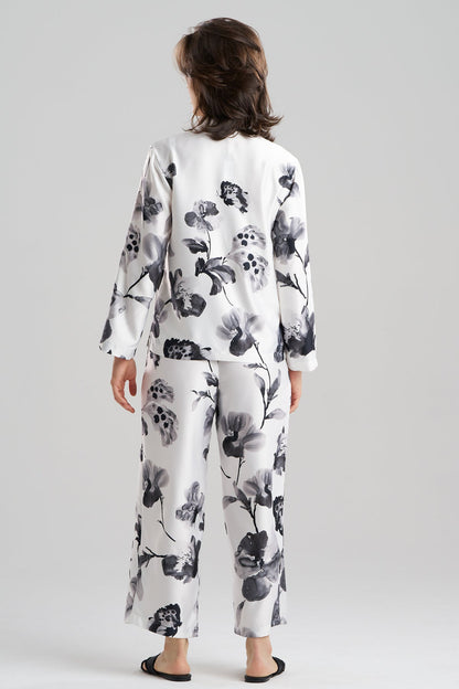 Aurelia Charmeuse Notch PJ Set Warm White Natori
