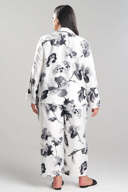 Aurelia Charmeuse Notch PJ Set Warm White Natori